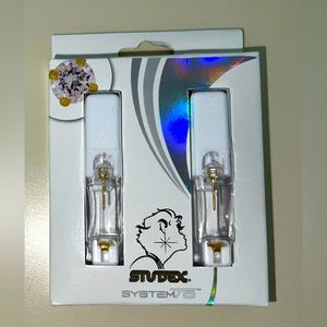 Gold Plated Studex Piercing Instrument & Stud Earrings